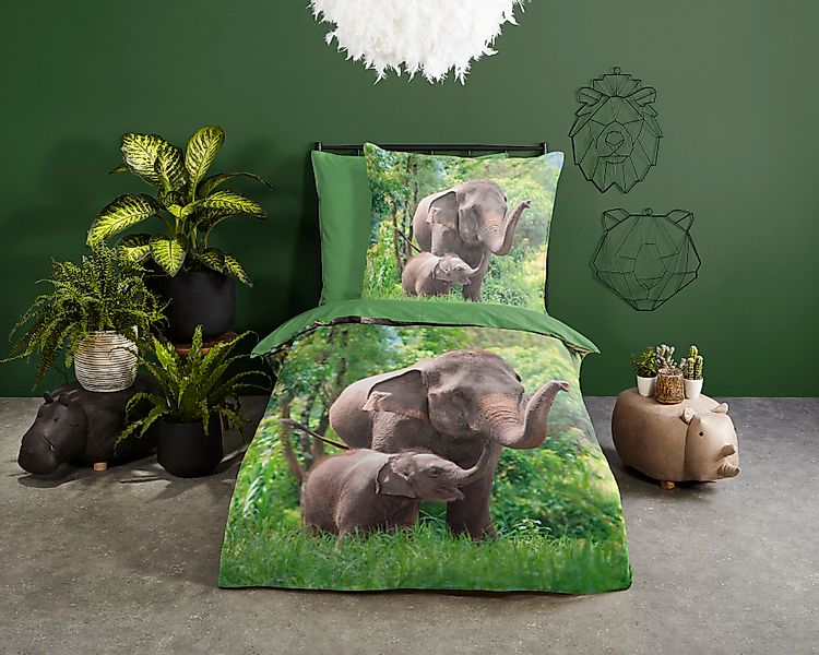 good morning Wendebettwäsche »Marjan«, Biber, 135x200, Winter, Warm, Reißve günstig online kaufen