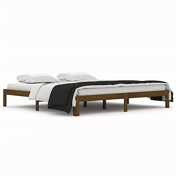vidaXL Massivholzbett Honigbraun Kiefer 200x200 cm1136426 günstig online kaufen