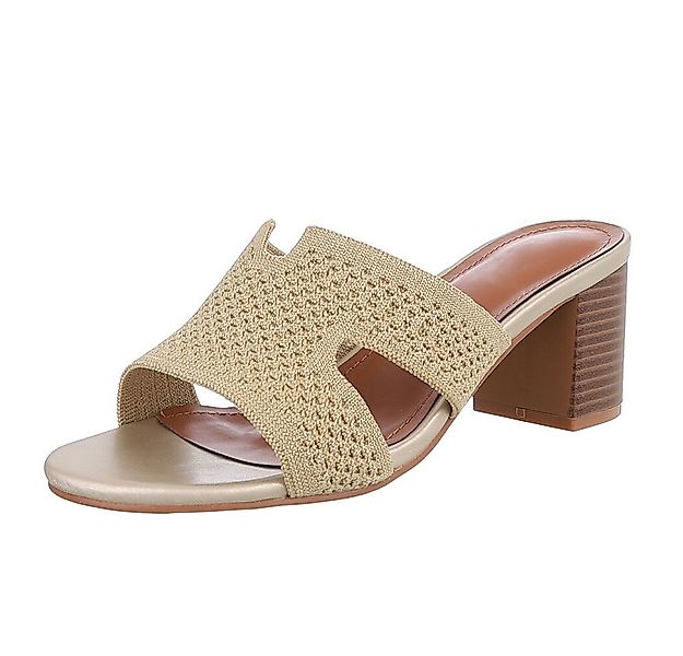 Ital-Design Elegante schwarze Plateau-Sandalen für Damen mit Blockabsatz Pa günstig online kaufen