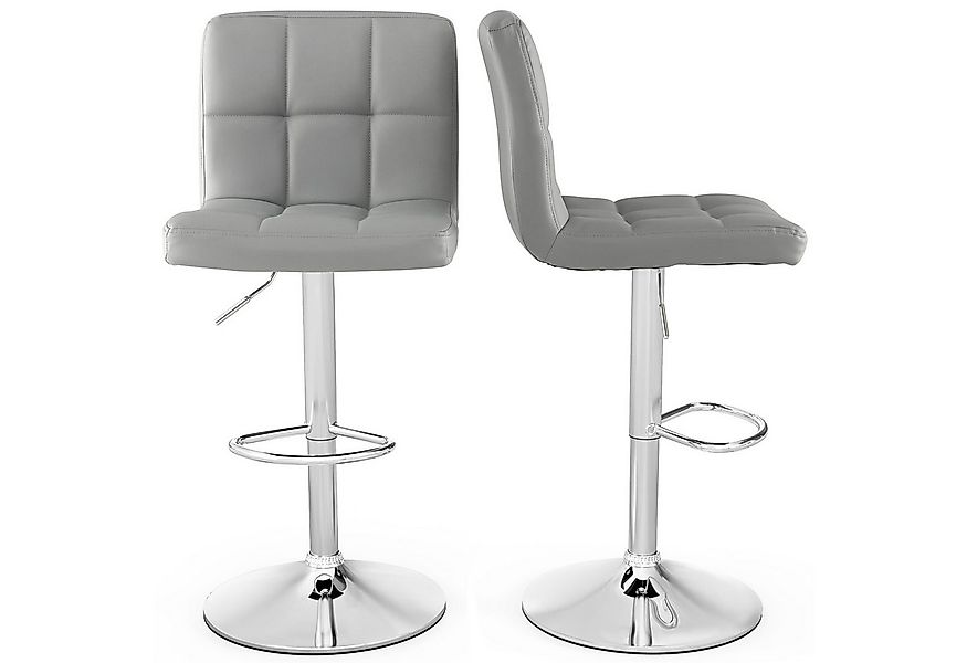 COSTWAY Barhocker (2 St), höhenverstellbar, Drehstuhl mit Fußstütze günstig online kaufen