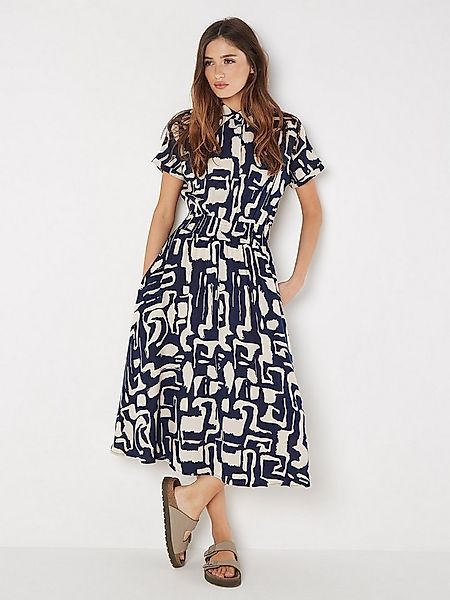 Apricot Druckkleid Geo Grecian Shirt Midi Dress (1-tlg) mit Smokband günstig online kaufen