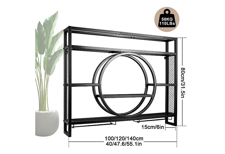 XERSEK Weinregal Wand Flaschenregal Metall Weinflaschenhalter Wine Rack Wei günstig online kaufen