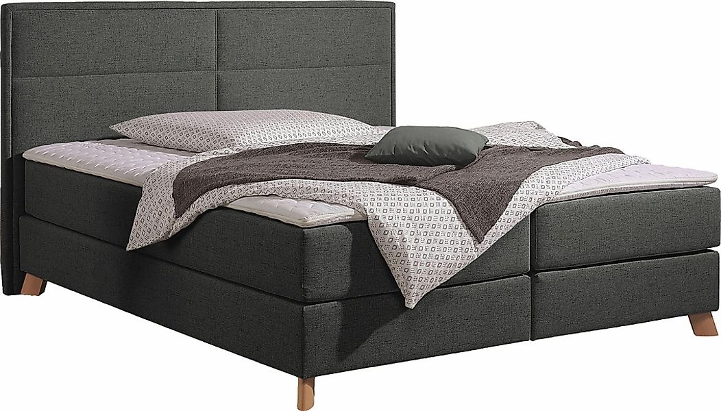 Home affaire Boxspringbett »Caria« in 5 Breiten, 3 Matratzen-Ausführungen, günstig online kaufen