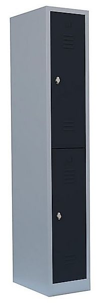 Steelboxx Spind Lüllmann® Garderobenschrank, 1 Abteil doppelstöckig, H 1800 günstig online kaufen