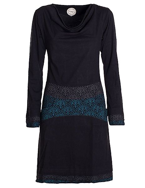 Vishes Jerseykleid Kleid Wasserfallkragen Bund bedruckt günstig online kaufen