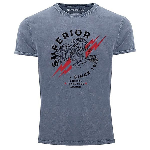 Neverless Print-Shirt Neverless® Herren T-Shirt Vintage Shirt Printshirt Su günstig online kaufen