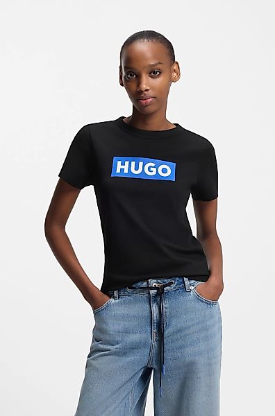 HUGO Blue T-Shirt "Classic Tee" mit Rundhals, Logodruck günstig online kaufen