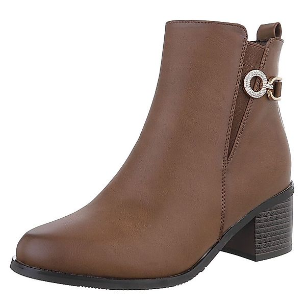 Ital-Design Damen Elegant Stiefelette (88489328) Blockabsatz günstig online kaufen