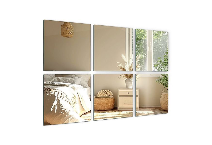 Tulup Spiegelfliesen Selbstklebende Dekorationsfliesen Moderne - 6 Stück Se günstig online kaufen