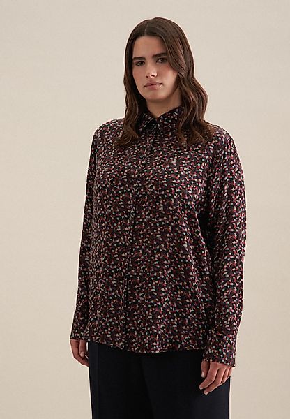 seidensticker Hemdbluse "Schwarze Rose", Langarm Kragen Druck günstig online kaufen