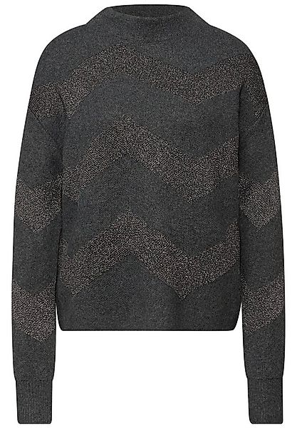 STREET ONE Wollpullover STREET ONE / Da.Strick / lurex jacquard sweater günstig online kaufen