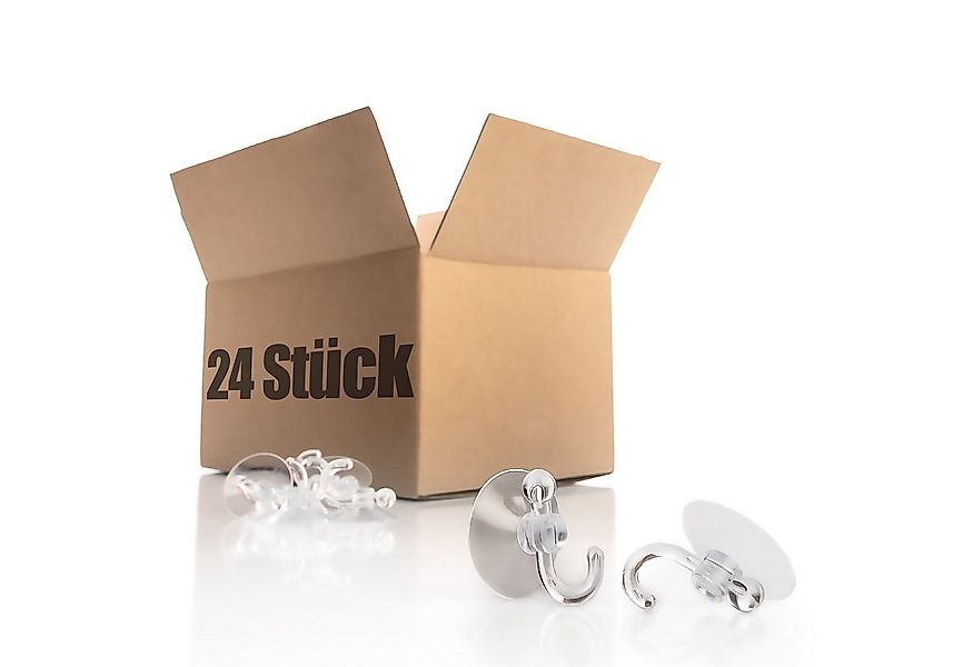 BigDean Dekohaken 40x Saugnapf mit Haken 30mm Fenster Saugnoppen Saughaken günstig online kaufen