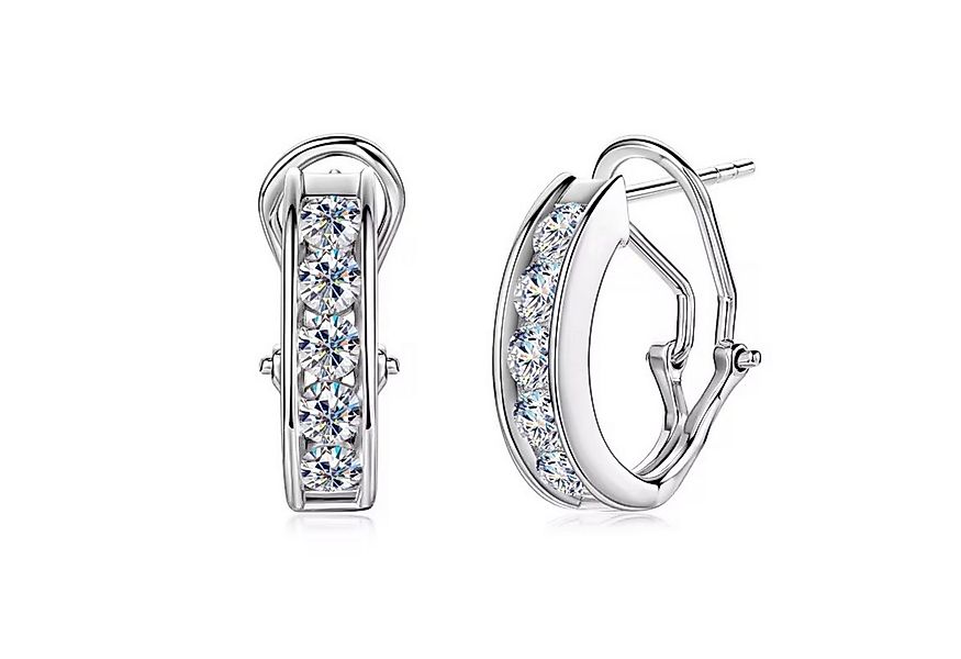 ROUGEMONT Paar Creolen Funkelnde Moissanit Creolen mit Echtheitszertifikat günstig online kaufen