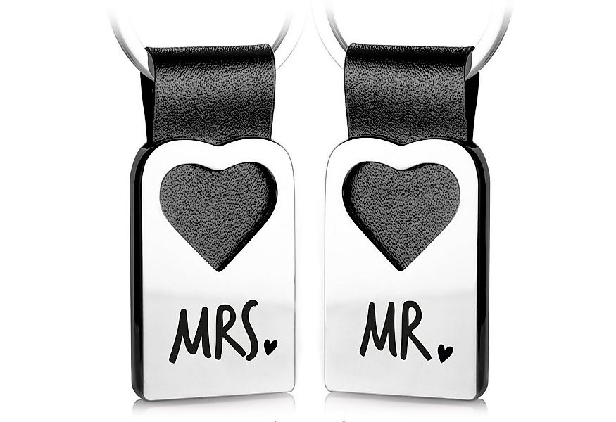 FABACH Schlüsselanhänger Set Leder mit Gravur - Geschenke für Hochzeit, Hei günstig online kaufen