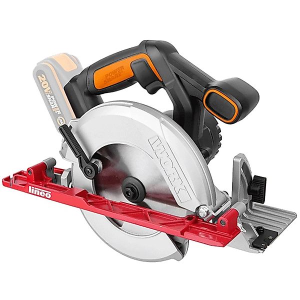 Worx Akku-Handkreissäge WX530.9, Absaug-Adapter, Gehrungschnitt, 165 mm Säg günstig online kaufen
