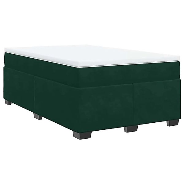 vidaXL Boxspringbett mit Matratze Dunkelgrün 120x200 cm Samt 3285278 günstig online kaufen