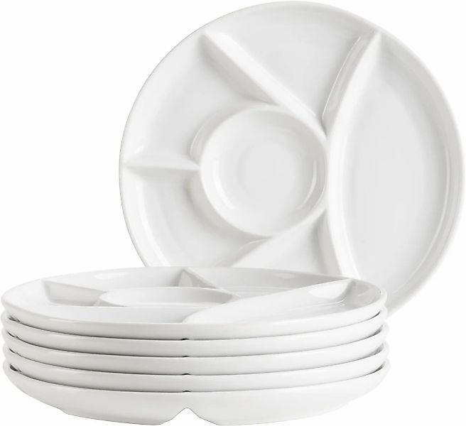 MÄSER Fondueteller "Fondueteller Set, aus Porzellan, Ø 21,5 cm" Geschirr-Se günstig online kaufen