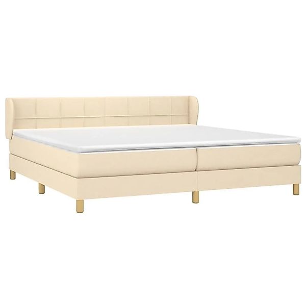 vidaXL Boxspringbett mit Matratze Creme 200x200 cm Stoff 3126834 günstig online kaufen