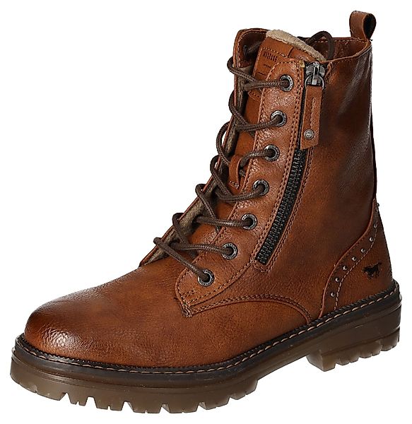 Mustang Shoes Winterboots, Blockabsatz, Winterstiefelette, Schnürboots, günstig online kaufen