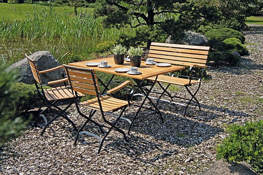 Garden Pleasure Garten-Essgruppe "WIEN", (4 tlg.), mit praktischer Klappfun günstig online kaufen