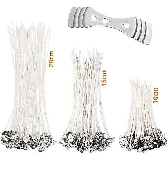 Bienenbiya Kerzenhalter Kerzendocht 150 Stk. 10+15+20 cm lang mit Metallfuß günstig online kaufen