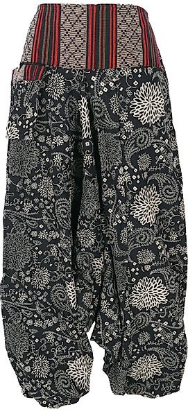 Guru-Shop Relaxhose Bedruckte Haremshose, Pluderhose mit günstig online kaufen