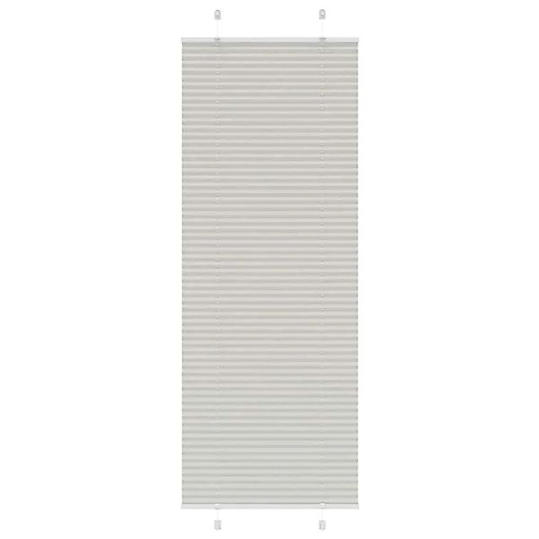 vidaXL Plissee Hellgrau 80x200 cm Stoffbreite 79,4 cm Polyester 4015360 günstig online kaufen