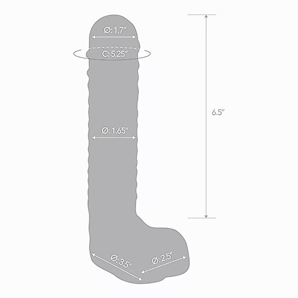 Curved G-spot Dildo Glas With Balls günstig online kaufen