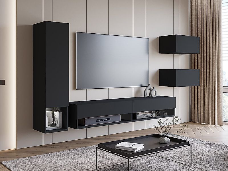 MIRJAN24 Wohnwand Amadeo, (4er-Set, TV-Lowboard, 2x günstig online kaufen
