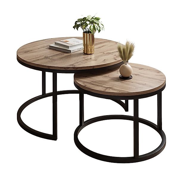 ALLHOUSE24 Couchtisch runder Sofatisch 2 in günstig online kaufen