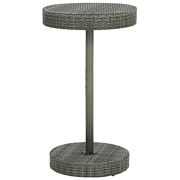 vidaXL Gartentisch Grau 60,5x106 cm Poly Rattan 45857 günstig online kaufen