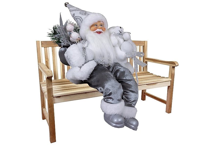 Christmas Paradise Weihnachtsmann Olaf 30cm sitzend (Dekofigur silber, 1 St günstig online kaufen
