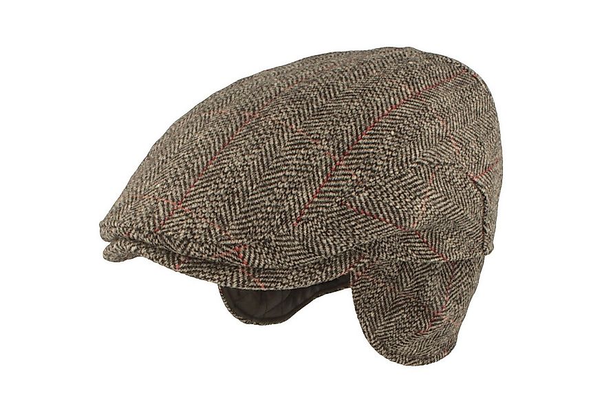 Breiter Schiebermütze Flache Schiebermütze aus Wolle mit Ohrenschutz günstig online kaufen