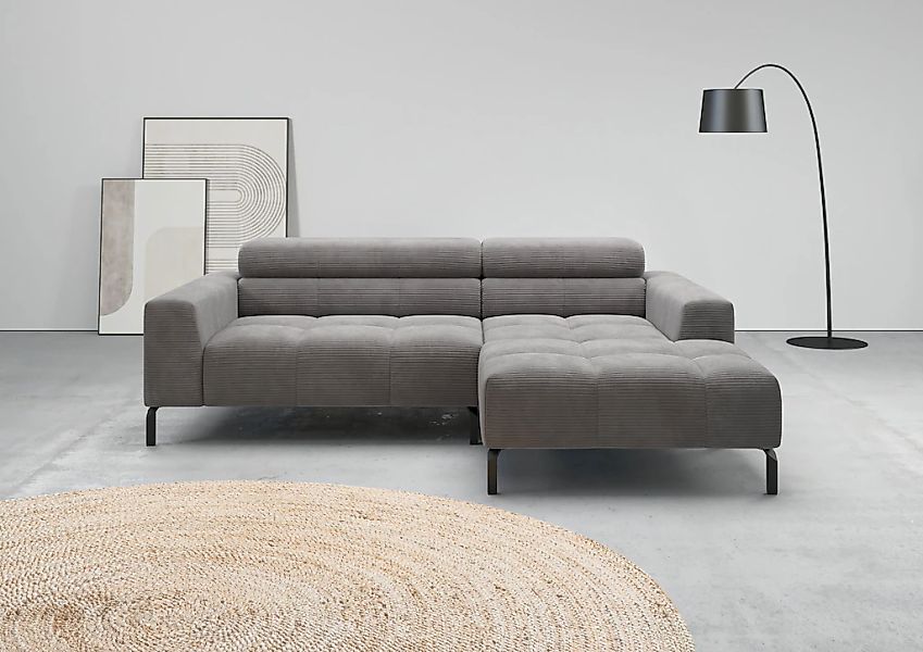 Home affaire Ecksofa "Ecksofa Claya, L-Form, Kopfteilverstellung, Breite 22 günstig online kaufen