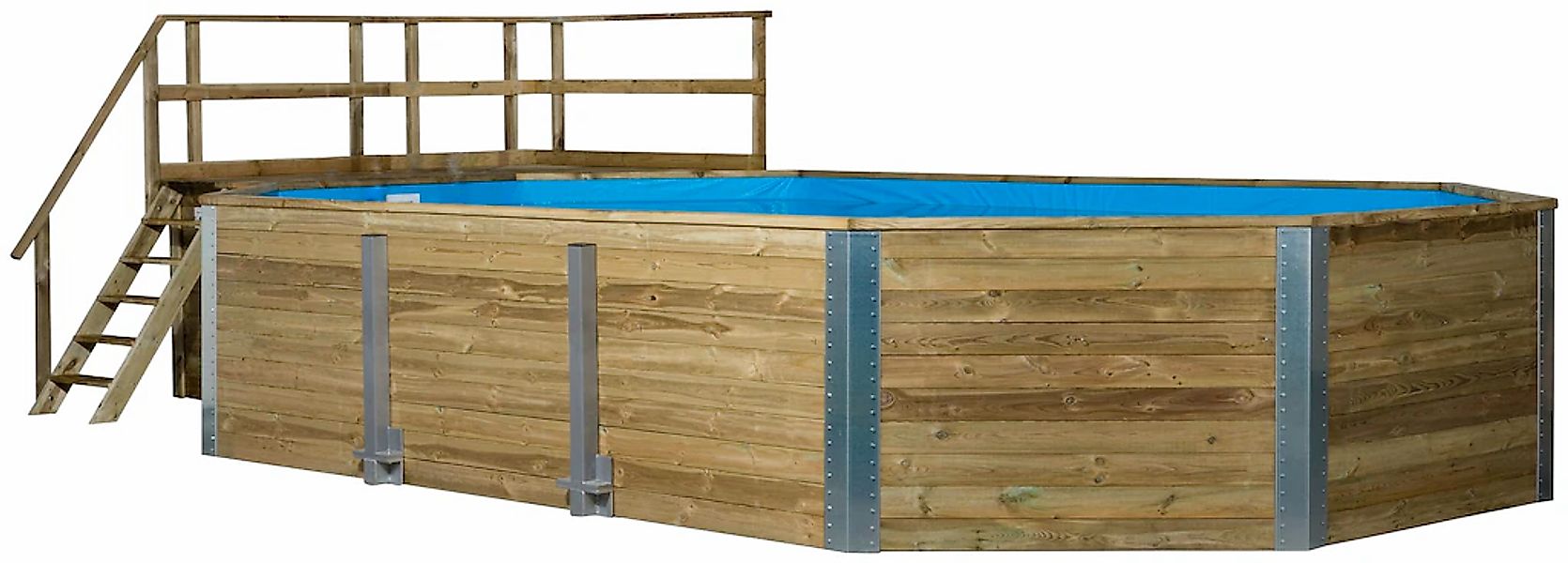 weka Rechteckpool "MALI 5 mit Technikraum" BxLxH: 376x850x116 cm günstig online kaufen