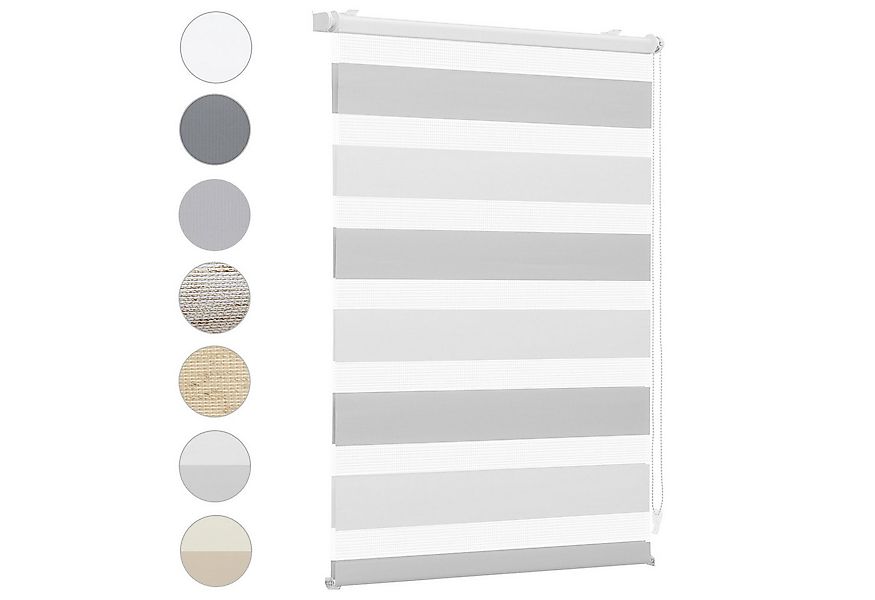 Doppelrollo Duo Rollo Klemmfix ohne Bohren für Fenster Rollos Jalousie Falt günstig online kaufen
