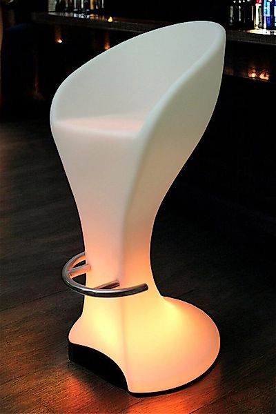 Arnusa Barhocker LED beleuchtet Akku kabellos Barstuhl mit Lehne modern, 10 günstig online kaufen