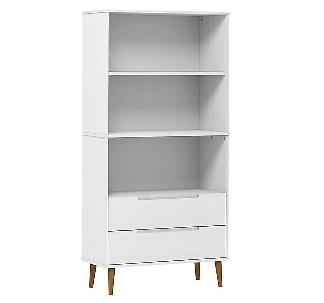 furnicato Bücherregal MOLDE Weiß 85x35x170,5 cm Massivholz Kiefer, 1-tlg. günstig online kaufen