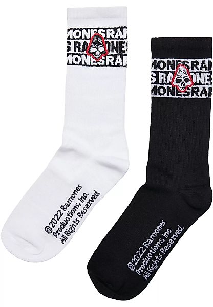 Merchcode Freizeitsocken "Accessoires Ramones Skull Socks 2-Pack", (1 Paar) günstig online kaufen