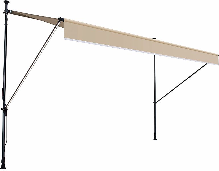 KONIFERA Klemmmarkise, Breite/Ausfall: 350/150 cm, mit LED-Warmlichtstreife günstig online kaufen