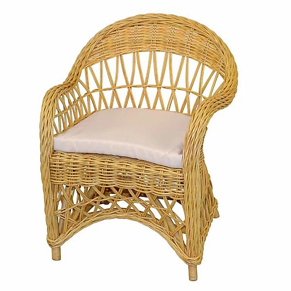 Korbsessel Rattan Geflecht natur 45 cm Sitzhöhe günstig online kaufen