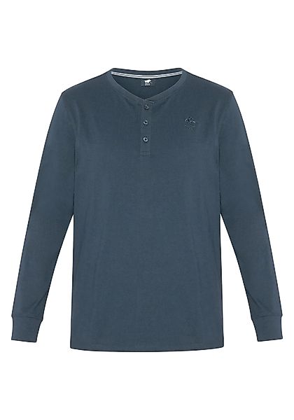 Polo Sylt Langarmshirt im Henley-Look günstig online kaufen