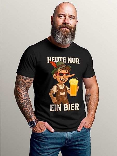 MoonWorks Print-Shirt Herren T-Shirt für das Oktoberfest Heute nur ein Bier günstig online kaufen