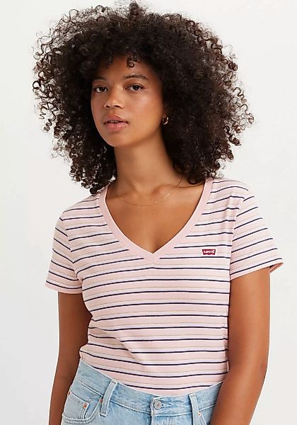 Levi's® V-Shirt PERFECT VNECK mit Mini-Batwing-Logostickerei günstig online kaufen