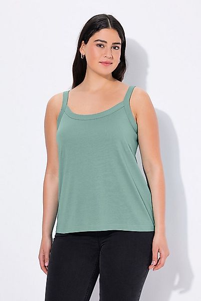 Ulla Popken Longtop Spaghettitop Rundhals Modalmix ärmellos günstig online kaufen