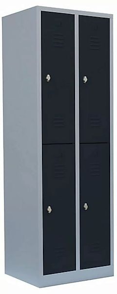 Steelboxx Spind 4 Fächer Garderobenschrank Spindschrank Schließfachschrank günstig online kaufen