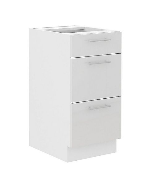 Küchen-Preisbombe Auszugsunterschrank 40 Küche Lara Weiß Hochglanz + Weiß K günstig online kaufen