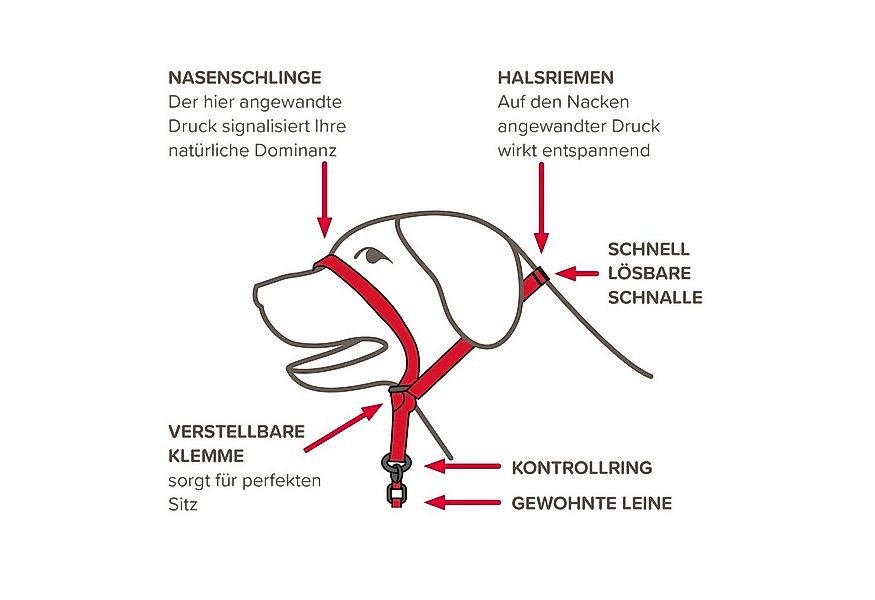 beaphar Hunde-Erziehungsgeschirr Gentle Leader, Hundehalfter - schwarz, M günstig online kaufen