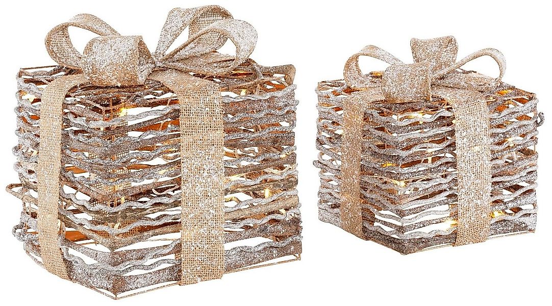 Myflair Möbel & Accessoires Dekoobjekt Geschenkbox mit LED Beleuchtung, 2-t günstig online kaufen