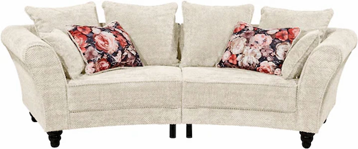 ED EXCITING DESIGN 3-Sitzer »Corinna«, Sofa mit 8 Kissen, gebogener Rücken günstig online kaufen